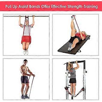Natural Latex Resistance Bands Set, 4 Level Exercise Bands for Home Gym, Yoga, Pilates, CrossFit Strength Training