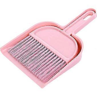 Kooireinigingsset met mini-stofblik en borstel, schoonmaakgereedschap voor vogels en konijnen - Roze 26-27