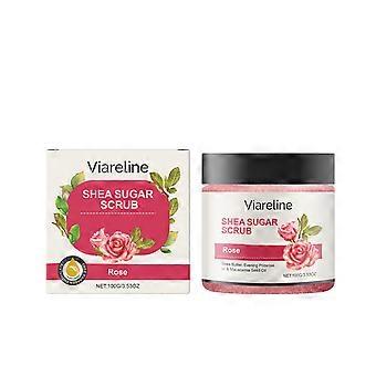 Viareline Rose Body Scrub, Kropsrens Eksfolierende Sart Hud Daglig Pleje