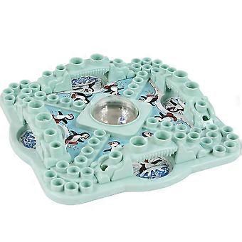 1 set pinguino design aeroplano scacchi 3d gioco di controllo di salto in plastica genitore-figlio interazione giocattolo gioco da tavolo giocattolo per bambini bambini casa