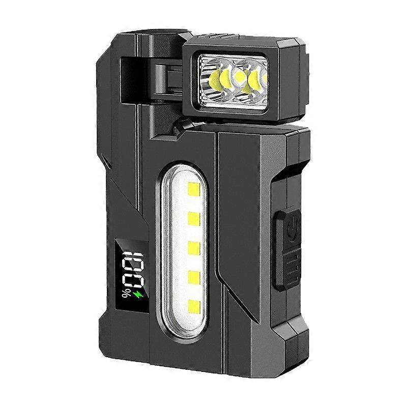Mini Keychain Flashlight Rechargeable Dual Light Torch