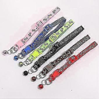 ZY6 6-Pack Adjustable Cat Collars, Stylish and Comfortable Accessories for Cats and Kittens PL