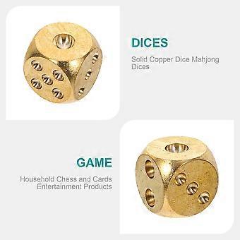 Solid Copper Dice Delicate Prop Exquisite Small Dungeons Toy Desktop Lovers