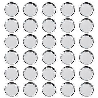 30pcs Empty Eyeshadow Pans Blusher Tray Empty Round Metal Pans for Cosmetic Palettes