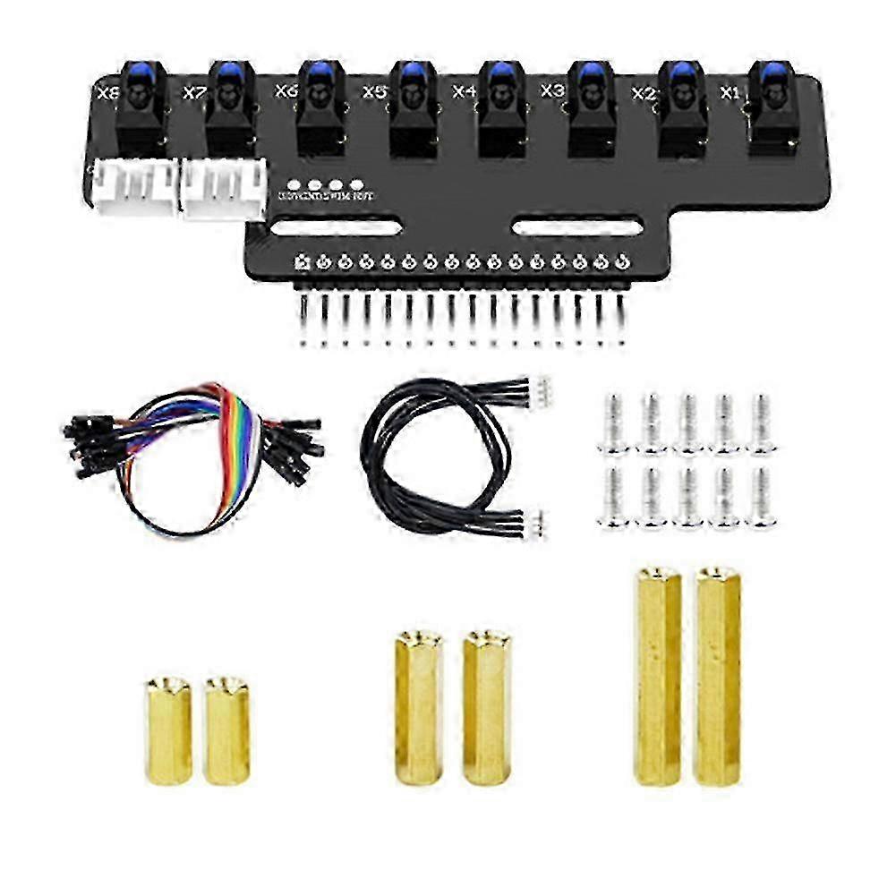 1PCS 8 Channel High Precision Electronic Infrared Line Tracking Sensor Module Support Automatic Calibration C