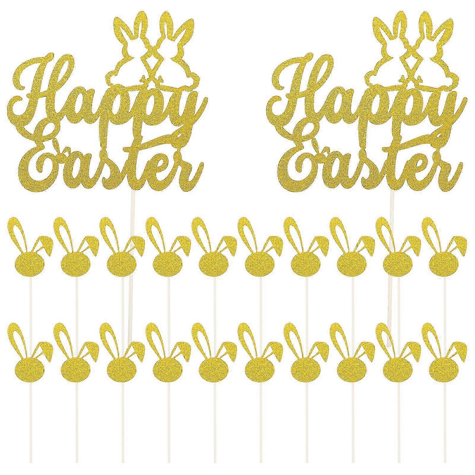 1 Set Cartoon Easter Cake Picks Easter Cupcake Decoration Cupcake Toppers