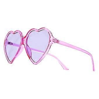 Women Oversized Heart Shaped Retro Sunglasses()
