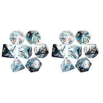 14 Pieces Dice Set Polyhedral Dice Set Role Playing Dices Set compatible with DND Pathfinder Role Playing RPG