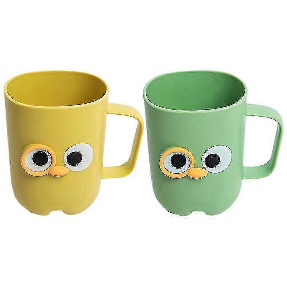 2pcs Tooth Brushing Cups Multi-purpose Storage Cup Bathroom Toothbrush Holders