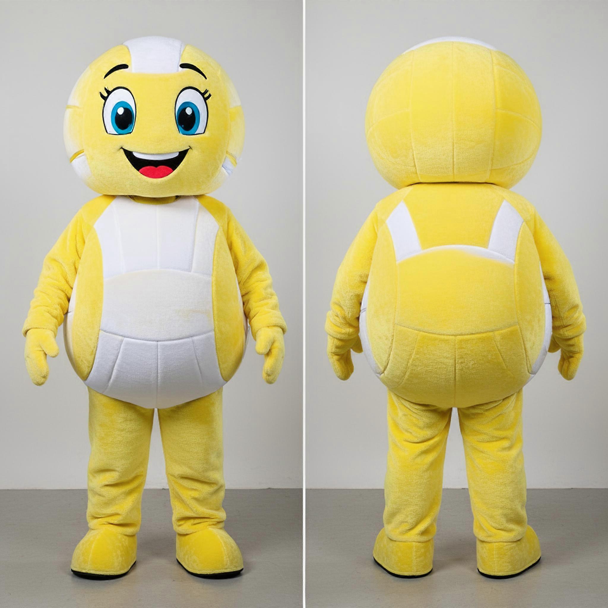 MASTICOT Lemon Yellow Rounded Volleyball Ball Mascot
