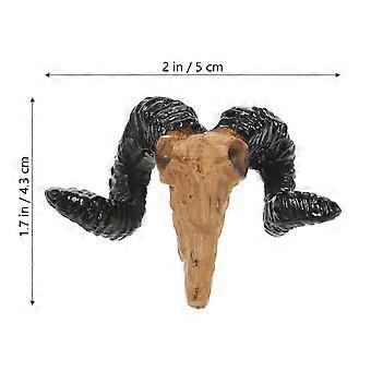 Miniature Skull Decor Plastic Animals Skull for Decor 4Pcs Doll House Ornament