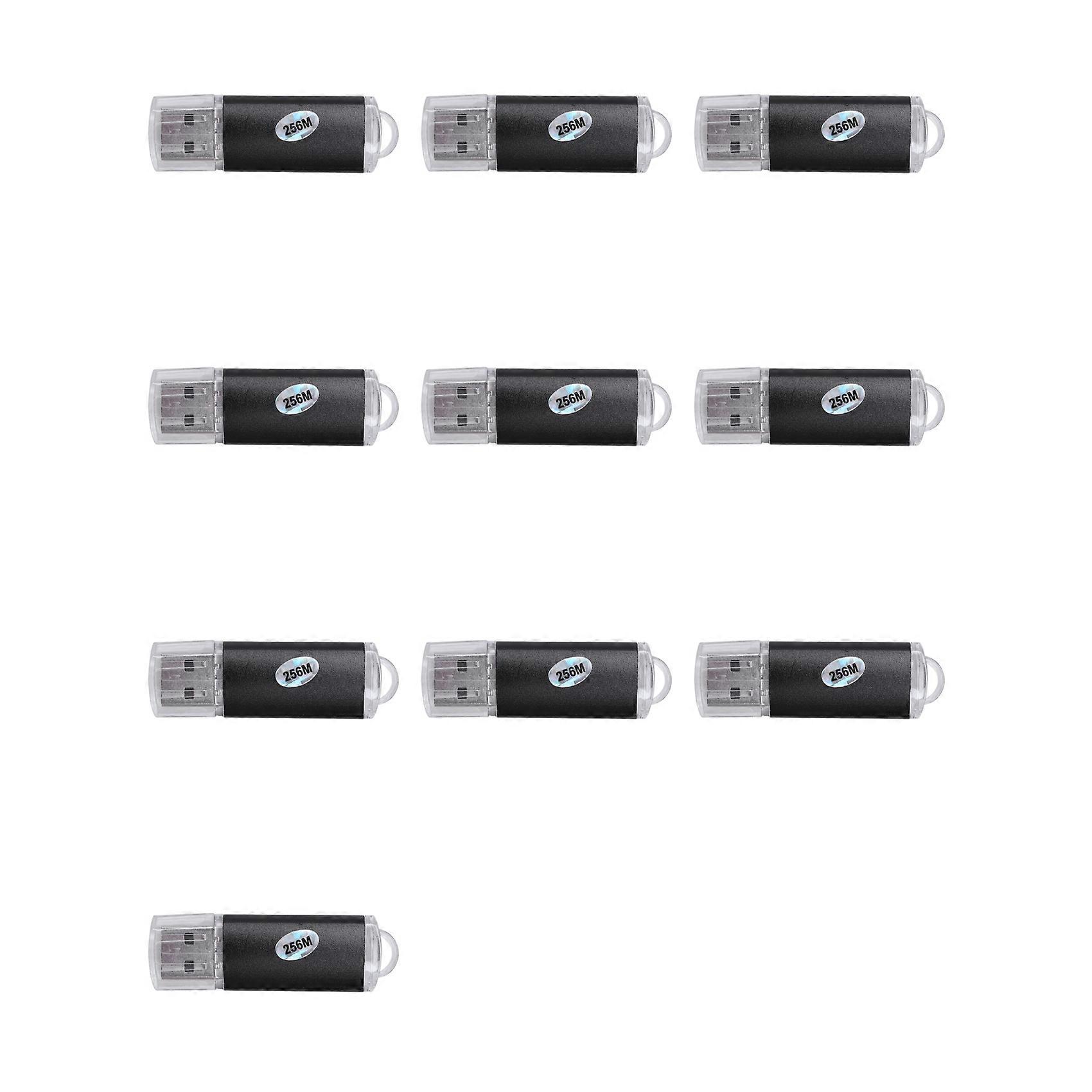 10X 256 MB USB 2.0 Flash U Disk Black