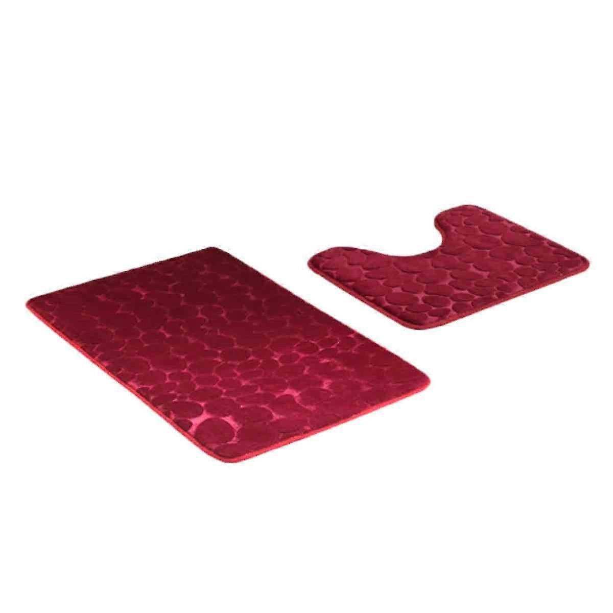 Non-Slip Microfiber Bath Mat Pebble Embossed