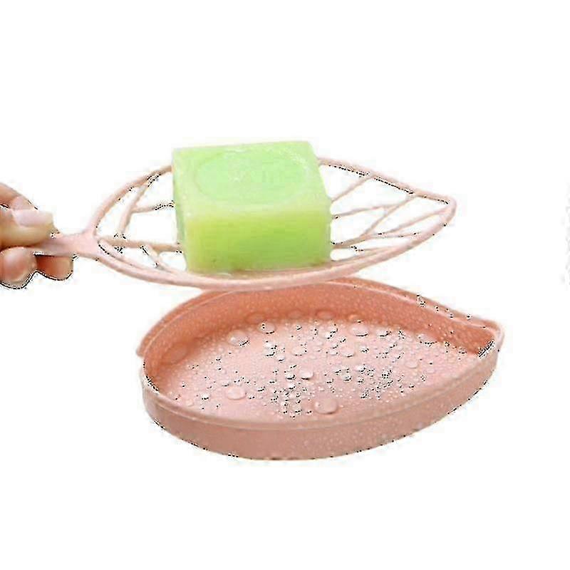 Leaf-Design Soap Dish With Drain System