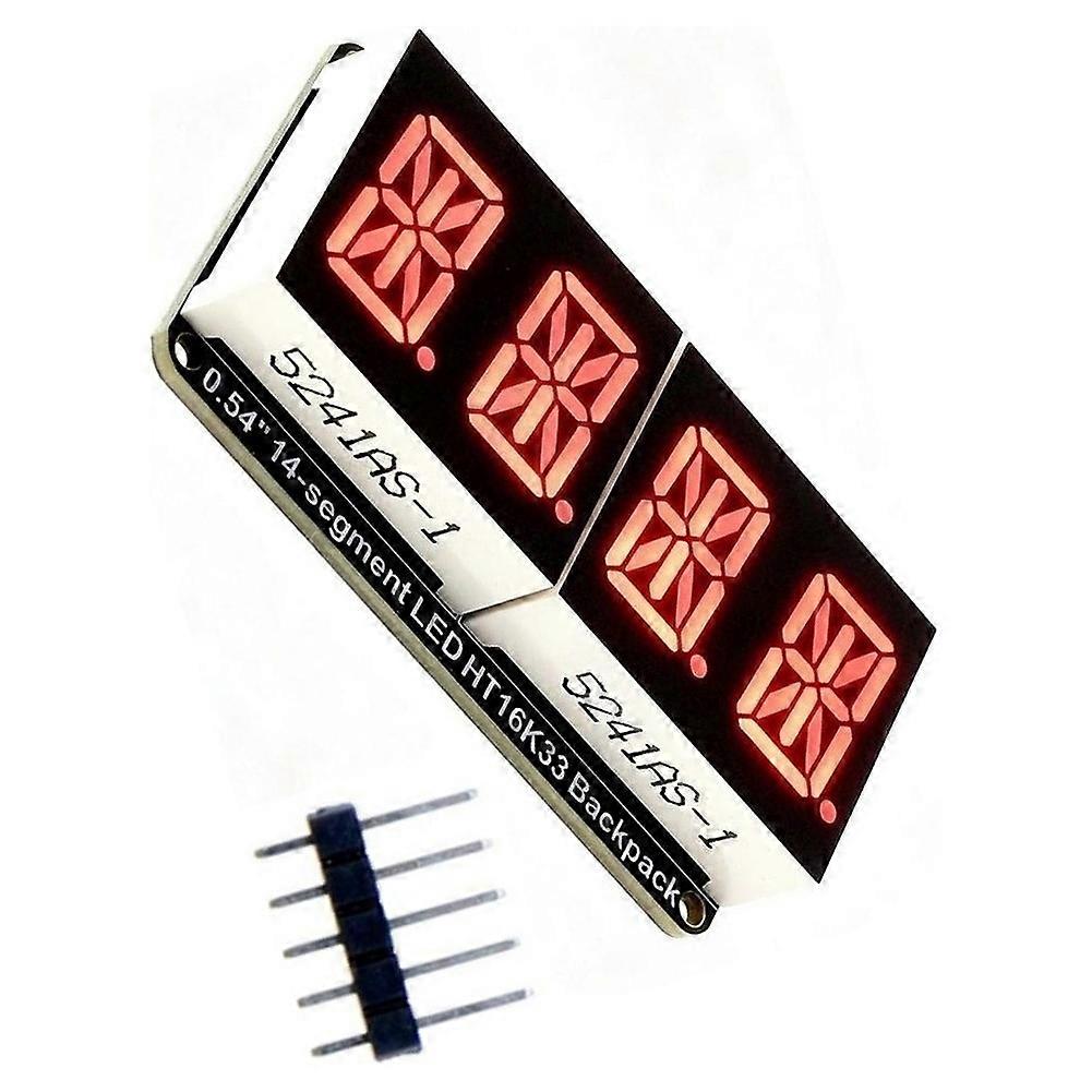0.54-Inch 4-Bit 7-Segment Display Panel Clock Display Module HT16K33 Driver IIC Pin DIY Display Modules Red