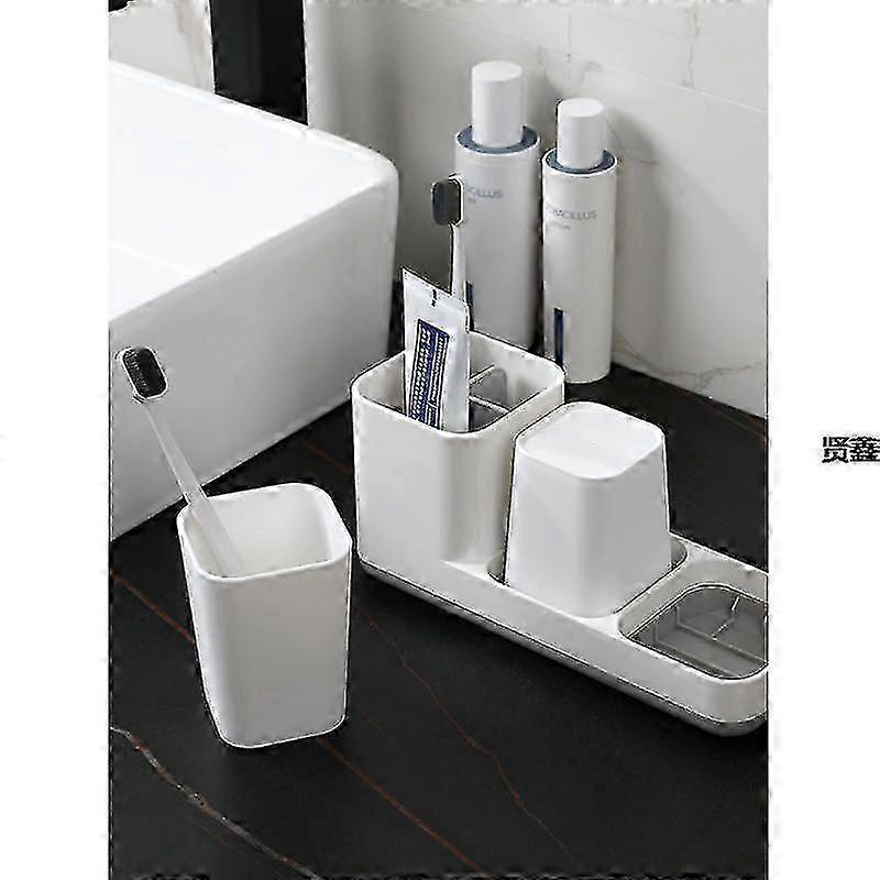 toothpaste and toothbrush holder 2 cups