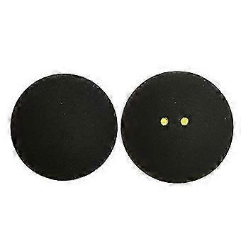 2 Pcs Black Rubber Two-Yellow Dots Squash Balls Low Speed compatible with Racket Sports