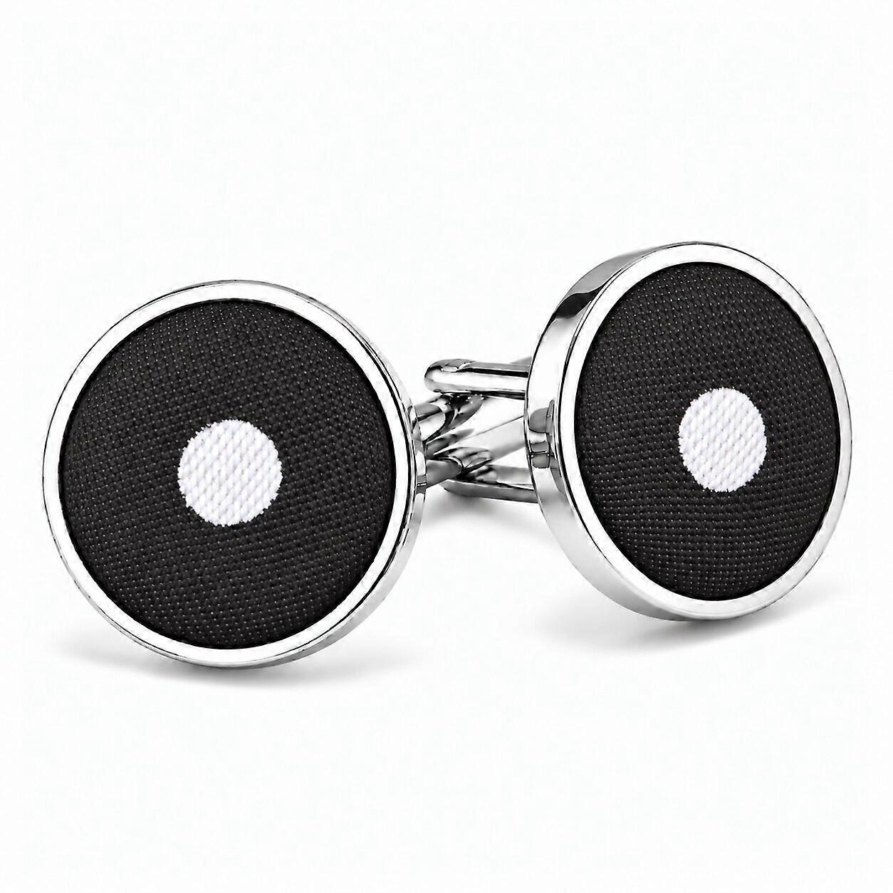 Bolinhas Pretas Clássicas Cufflinks
