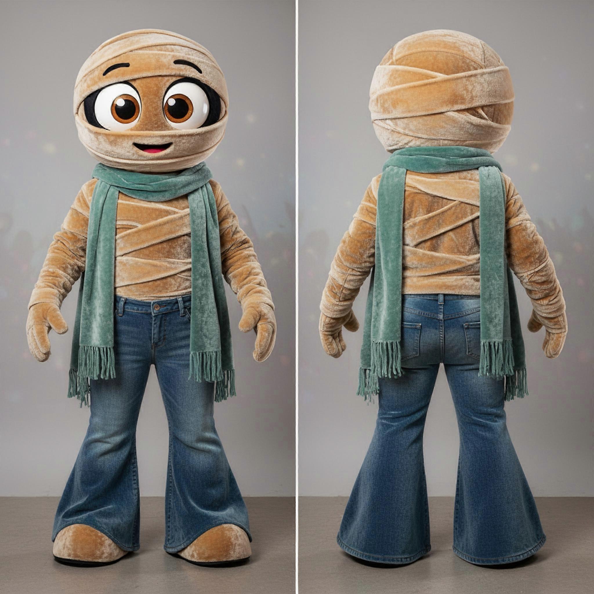 MASTICOT Sepia Toned Oversized Mummy Mascot