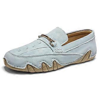 Plus Size 50 Split Leather Shoes Men Loafers Comfortable Casual Shoes Men Driving Shoes Moccasins Men Flats Footwear