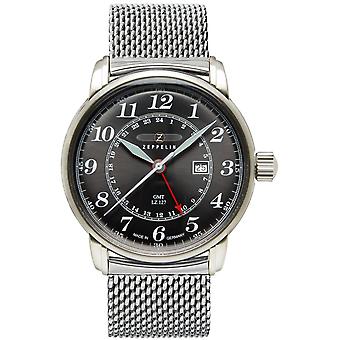 Zeppelin lz127 graf Swiss Quartz Analog Man Watch with 7642M-2 Stainless Steel Bracelet
