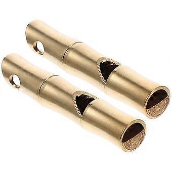 Whistle Key Chain Pendants Loud Outdoor Survival Whistles 10Pcs Golden
