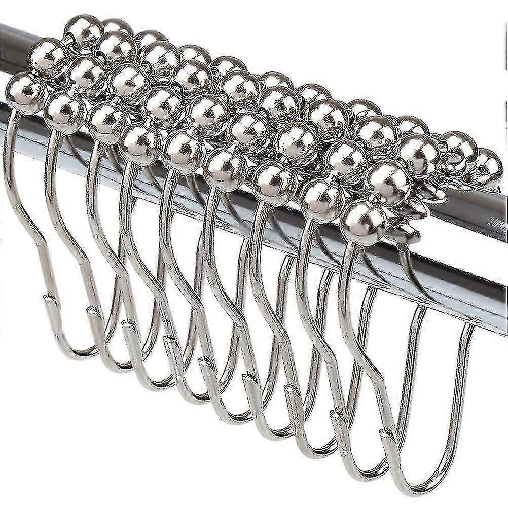 Anti-Rust Double-Slide Shower Hooks