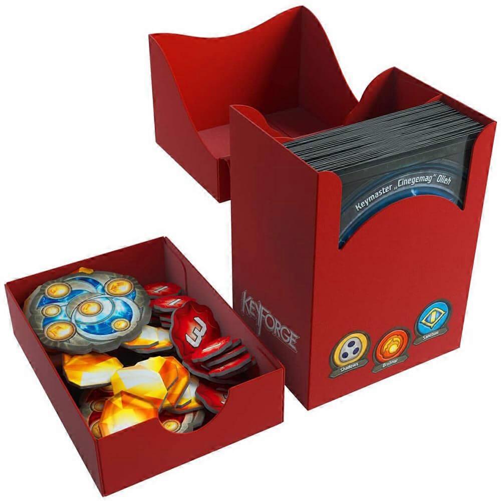 RED Highly Collectible Excellent Quality Durable Rigid Keyforge Gemini Deck Box