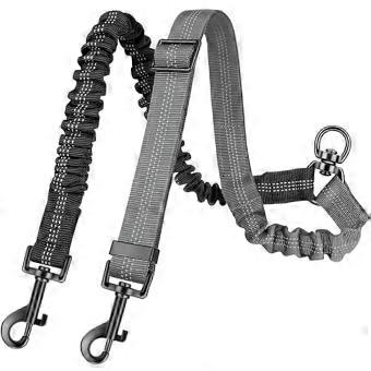 Dual Dog Leash, Sturdy Anti-Pull Buffer for Small Medium Large Dogs, Tangle-Free Double Lead for Safety cy