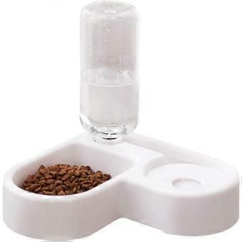 R10 2 in 1 Anti-Overflow Water Feeder Automatic Pet Fountain, Waterer and Feeder Dispenser for Cat/Dog
