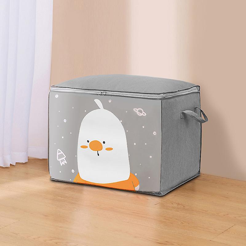 Multifunction Storage Bin With Handle Dustproof Foldable Quilt Container Double Zipper Design