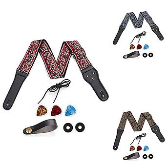 Sangle Réglable Polypropylène Sangle De Guitare Ernie Ball En Jacquard - Modèle Orchidée Indigo, Longueur Réglable 104-183 Cm Sangle Polypropylène Confort