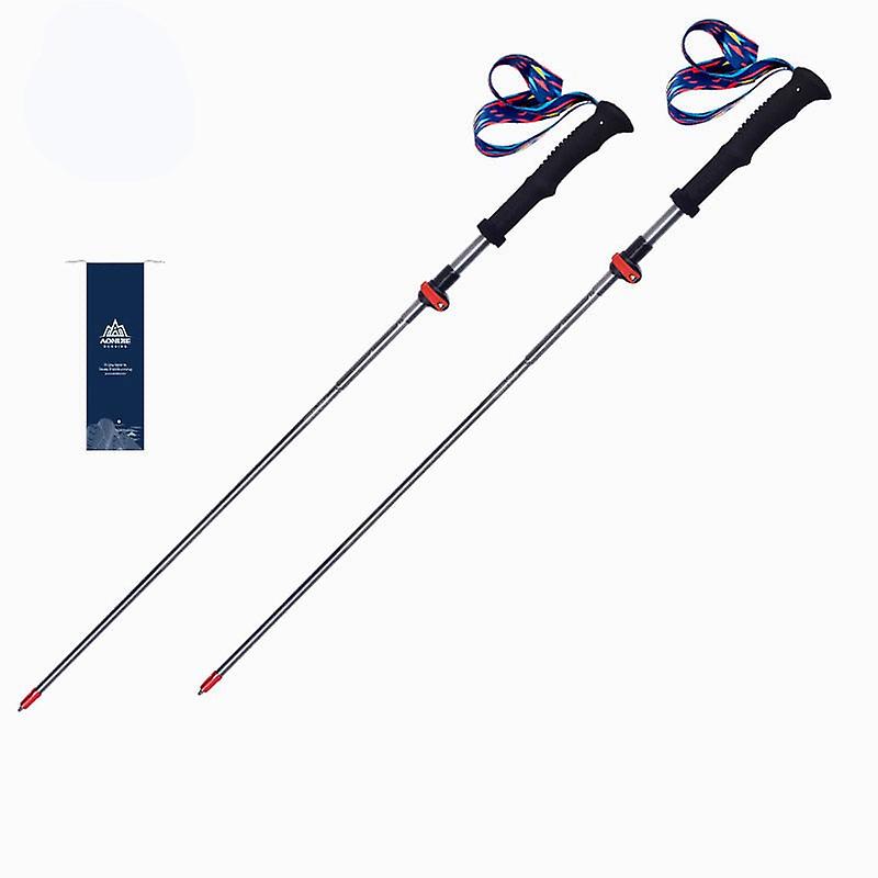 Ultralight Folding Trekking Poles - Quick Lock Carbon Fiber Walking Sticks For Hiking, Camping, Trail Running