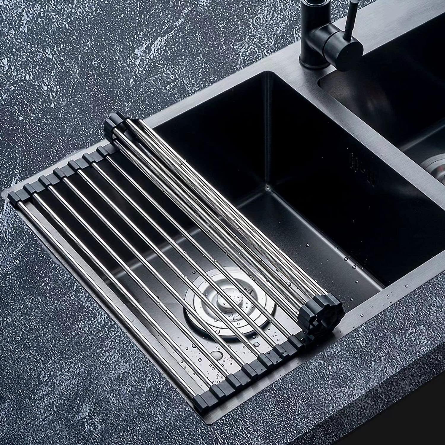 Sink Drain Rack Is Foldable And Removable