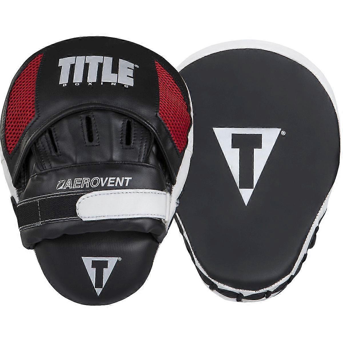 Title Boxing Excel Incredi-Mitts Aerovent 2.0 Leather Punch Mitts - Black/White/Red