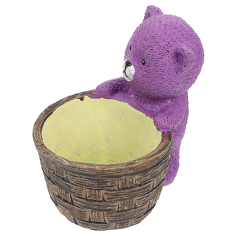 14X8.3cmバイオレットポット&プランター1pc小さな植木鉢多肉植物植木鉢クマの形をした植木鉢プラン