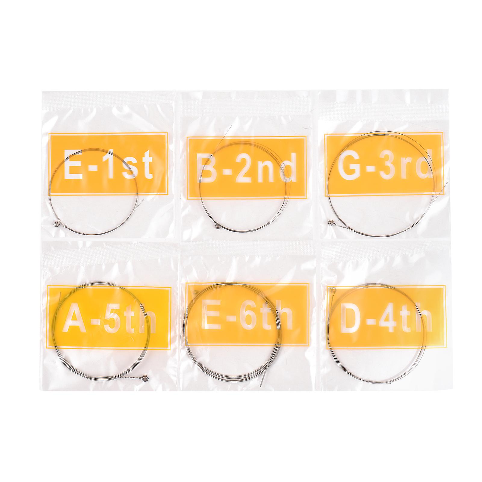 6 Pcs Electric Guitar Strings (e-b-g-d-a-e) Steel Wire Strings Set