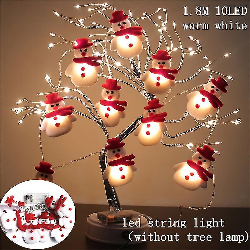 Snowman Christmas Tree Led Garland String Light Merry Christmas Decorations For Home