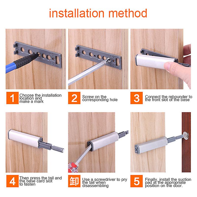 Cabinet Latch Door Drawer Push to Open System Damper Buffer Catch Tool