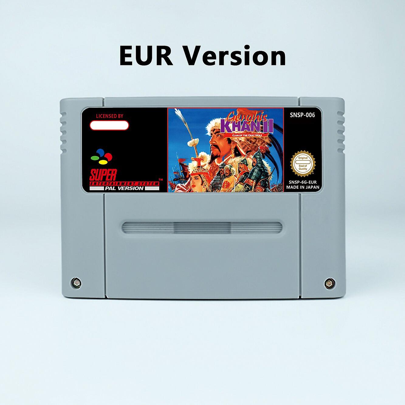 Rpg Game For Genghis Khan Ii - Clan Of The Gray Wolf- Usa Or Eur Version Cartridge Available For Snes Video Game Consoles
