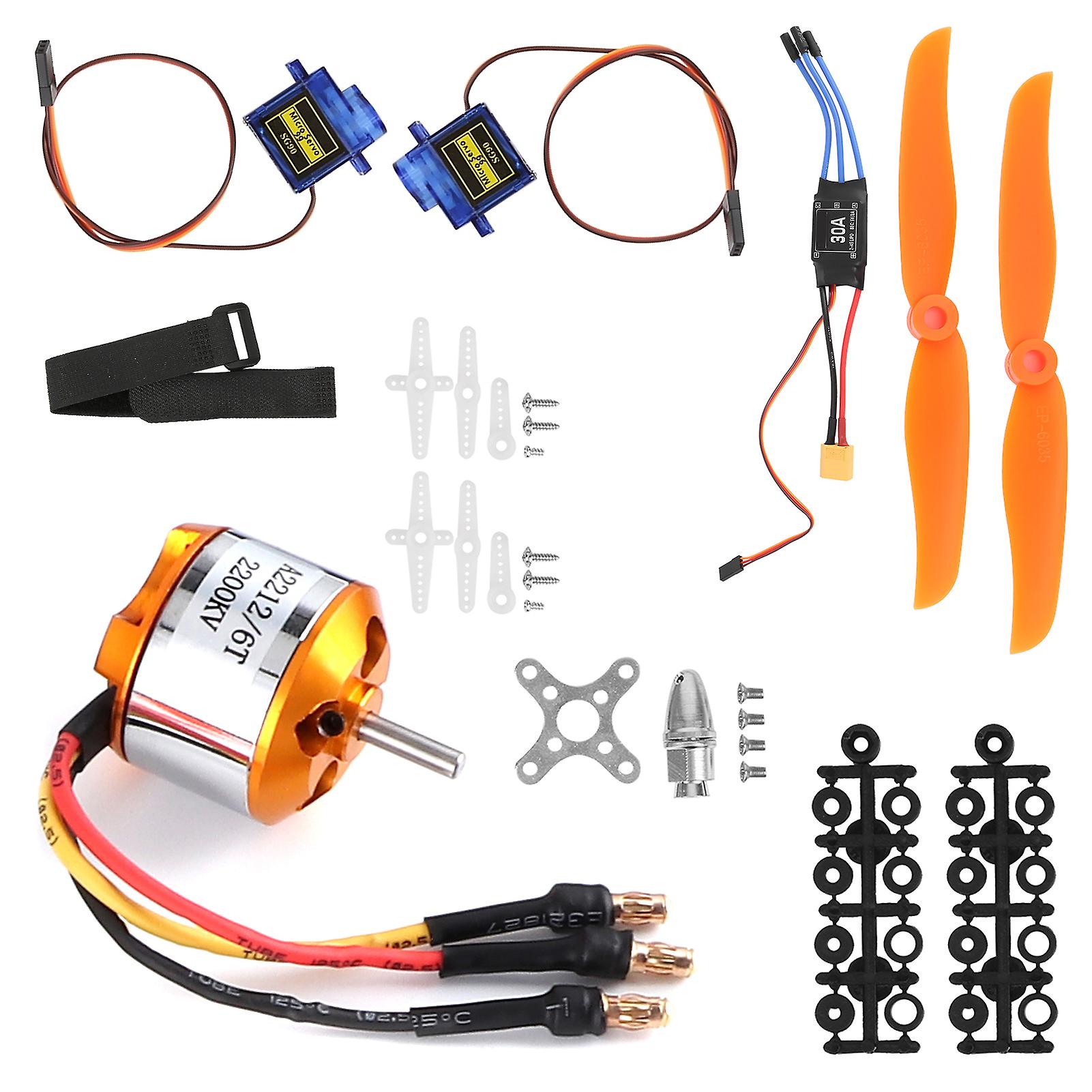 RC Afstandsbediening Vliegtuigen 2212 KV2200 Motor 6035 Propeller Servo 30A ESC XT60 Set