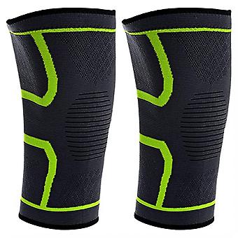 Knee Brace, 1 Pair Non-slip Knee Compression Sleeve Support Knee Pads For Running Cycling Basketball Volleyball Workout