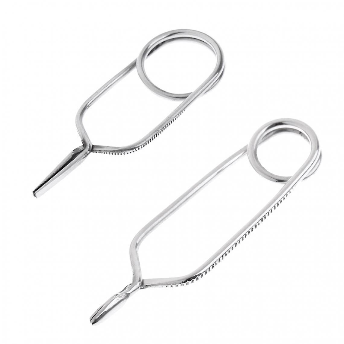 2pcs Durable Stainless Steel Fly Tying Fishing Accessories Hacking Pliers