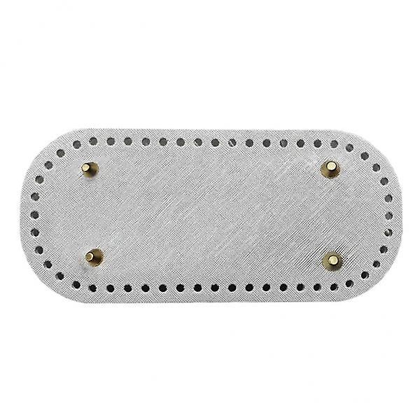 2xLeather DIY Bags Bottom Mat Pad Insert Base Replacement Purse Making Silver