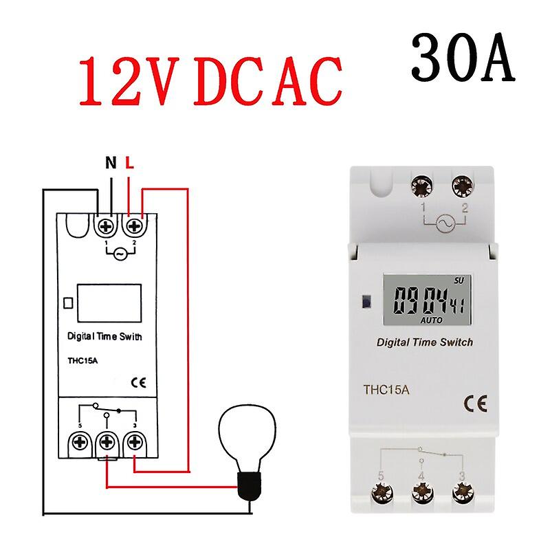 Weekly 7 Days Programmable Digital Time Switch Relay Timer Control Ac 220v 230v 110v 24v 12v 16a 30a Din Rail Mount