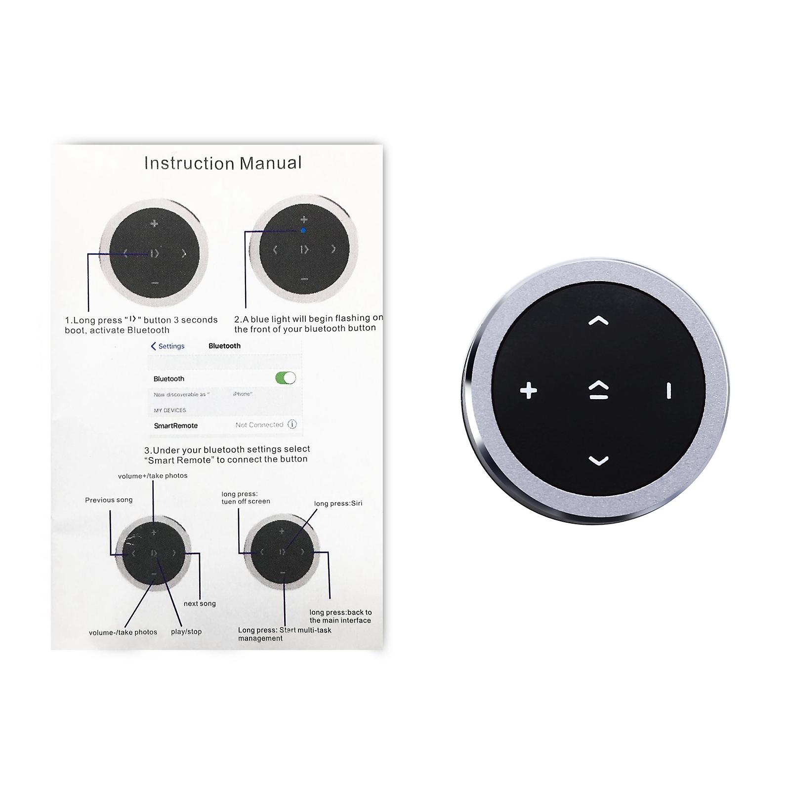 Car Steering Wheel Kit Wireless Bluetooth 4.0 Remote Control Media Button for Cellphone Tablet