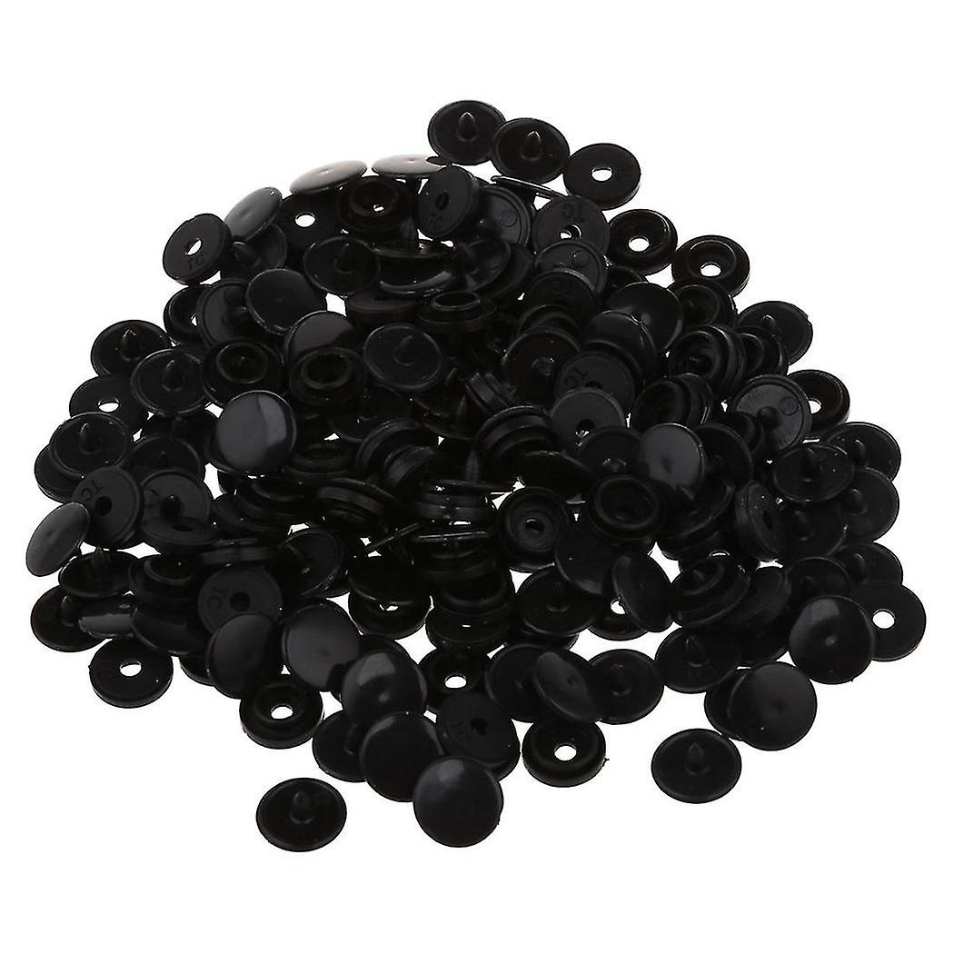 50 Pcs T3 Snaps Press Studs Scrapbook Sewing Buttons Black