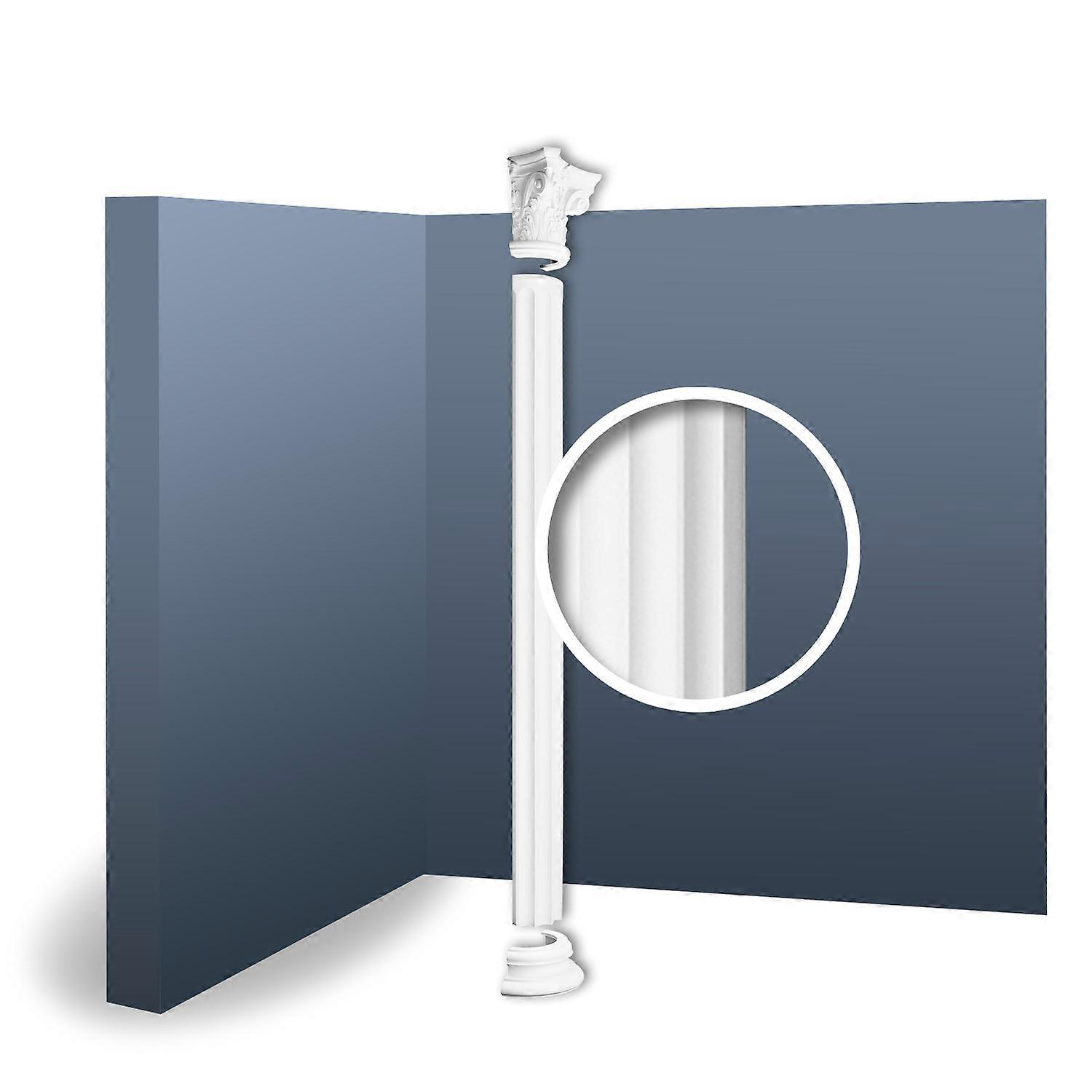 Orac Decor 1 x Half column set KC3H LUXXUS white Duropolymer® & Purotouch® pre-primed lightweight, sturdy, dimensionally stable