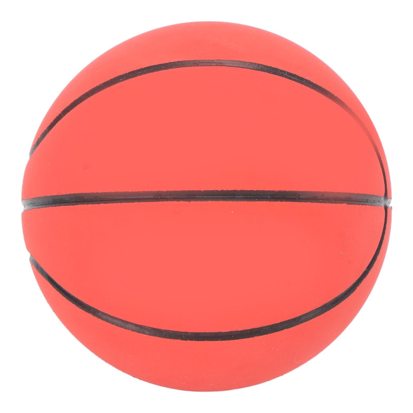Basketball Toy Stress Relief High Elasticity Portable Rubber Play Ball for Pet Interaction Desktop Ornament
