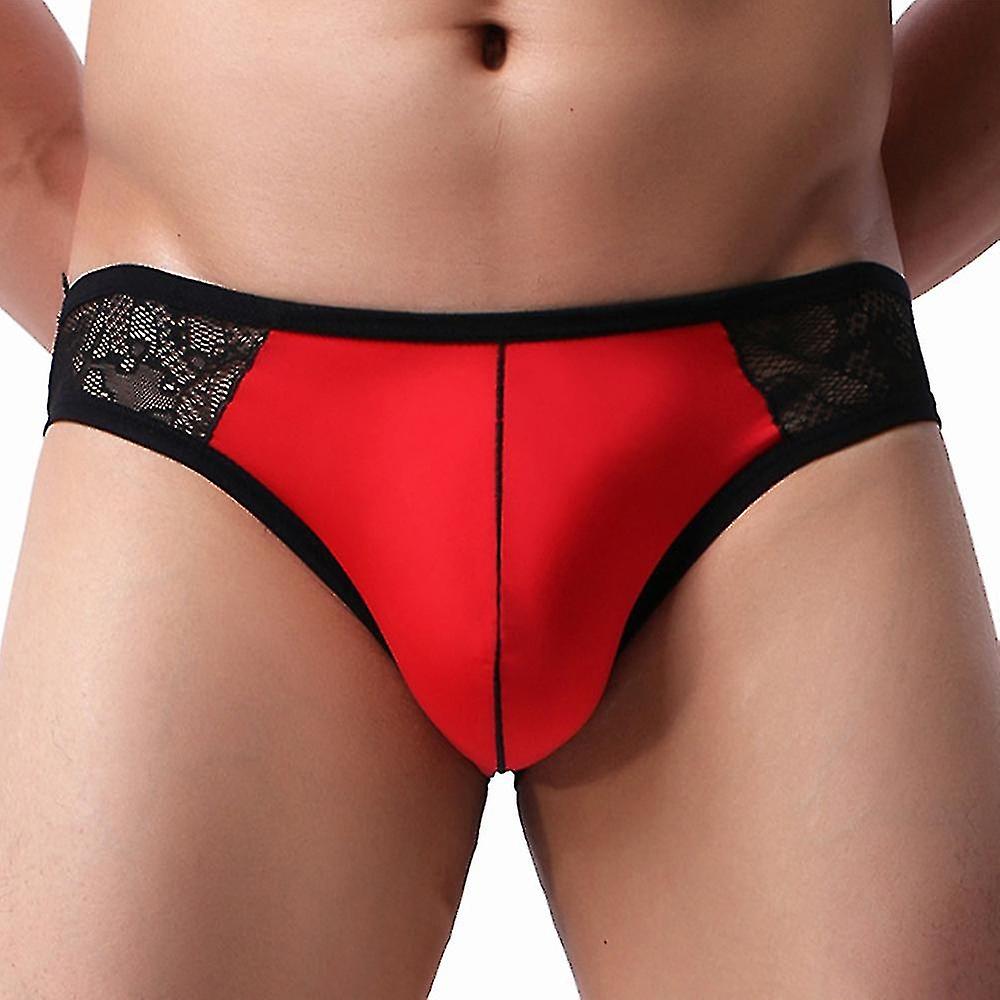 Man Lace Thong G-strängar Sissy Pouch Trosor Underkläder Underkläder Underkläder Bikini Trosor